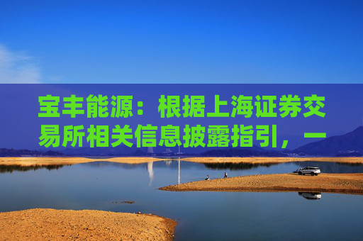 寶豐能源：根據(jù)上海證券交易所相關(guān)信息披露指引，一季度業(yè)績增幅達(dá)到50%以上，屬于自愿性信息披露