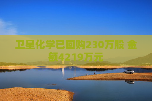 衛(wèi)星化學(xué)已回購(gòu)230萬(wàn)股 金額4219萬(wàn)元