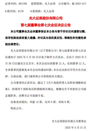 下課！光大證券副總裁