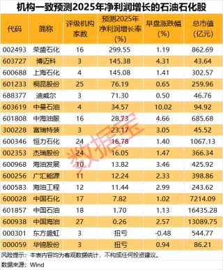 剛剛，集體大漲！機(jī)構(gòu)預(yù)測(cè)業(yè)績(jī)高增長(zhǎng)名單出爐