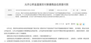 公積金可用作首付款，30城已依次實施