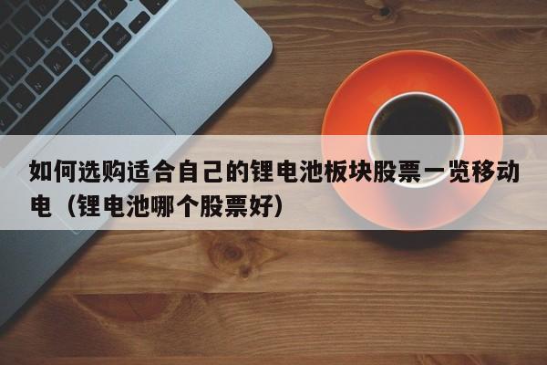 如何選購(gòu)適合自己的鋰電池板塊股票一覽移動(dòng)電（鋰電池哪個(gè)股票好）  第1張