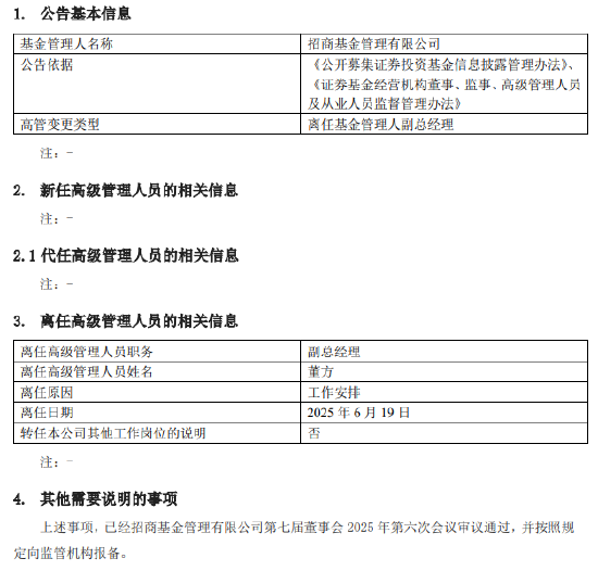 招商基金高管“換防”收官？權益短板與人才流失困局下戰(zhàn)略突圍  第1張